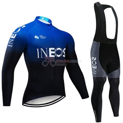 Castelli Ineos Cycling Jersey Kit Long Sleeve 2019 Black Blue