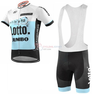 Lotto NL-Jumbo Cycling Jersey Kit Short Sleeve 2019 Blue White