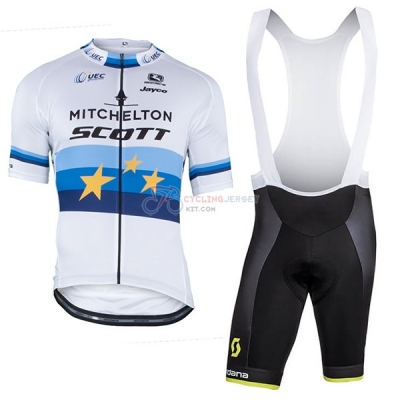 Mitchelton Scott Campione Europa Cycling Jersey Kit Short Sleeve 2018