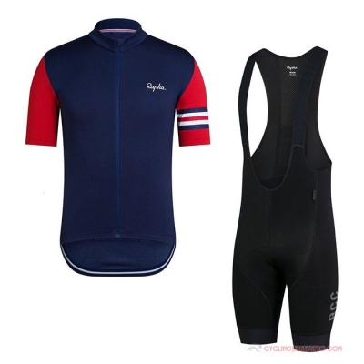 Rapha Cycling Jersey Kit Short Sleeve 2021 Dark Blue Red