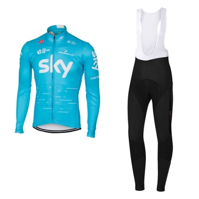 Sky Cycling Jersey Kit Long Sleeve 2017 deep black
