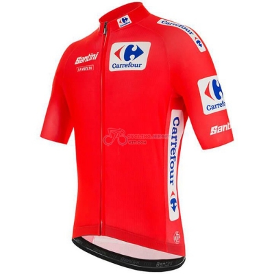 Vuelta Espana Cycling Jersey Kit Short Sleeve 2020 Red