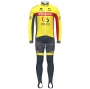 Wallonie Bruxelles Cycling Jersey Kit Long Sleeve 2020 Yellow Red