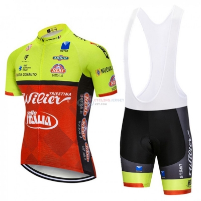 Wilier Cycling Jersey Kit Short Sleeve Green and Red