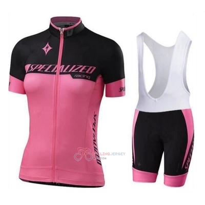 Women Specialized Cycling Jersey Kit Short Sleeve 2020 Black Pink