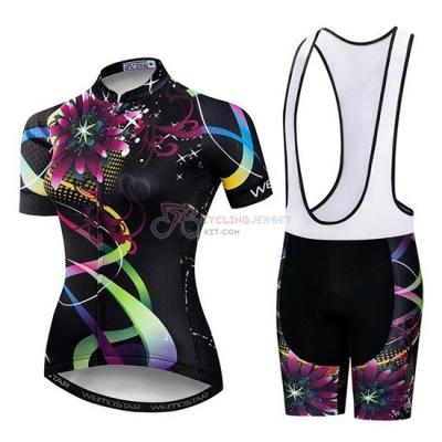 Women Weimostar Cycling Jersey Kit Short Sleeve 2019 Black Pink Green
