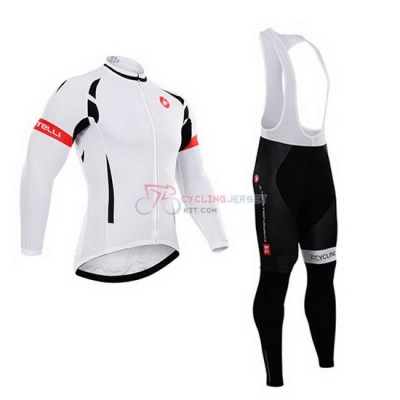 Castelli Cycling Jersey Kit Long Sleeve 2015 Orange And White