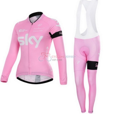 Women Cycling Jersey Kit Sky Long Sleeve 2015 Purple