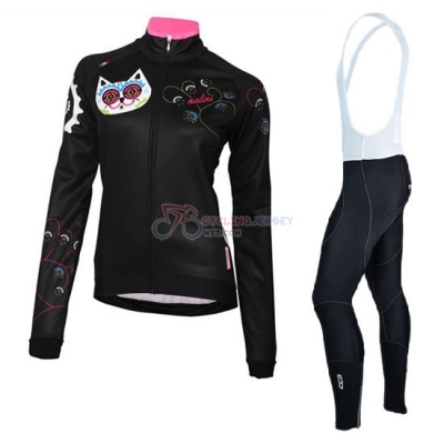 Women Cycling Jersey Kit Nalini Long Sleeve 2016 Black