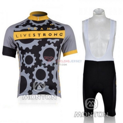 Livestrong Cycling Jersey Kit Short Sleeve 2010 Yellow And Gray