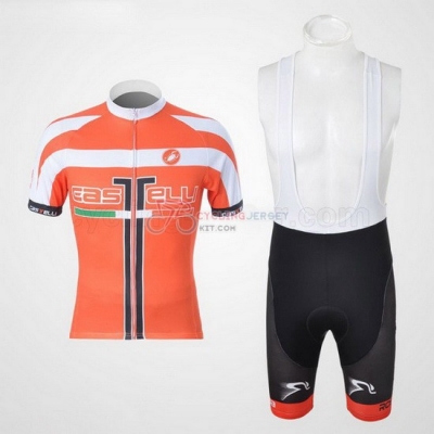 Castelli Cycling Jersey Kit Short Sleeve 2011 White And Orange