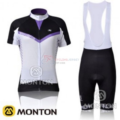 Women Cycling Jersey Kit Giant Short Sleeve 2011 White And Black