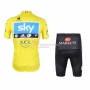 Sky Cycling Jersey Kit Short Sleeve 2012 Sky Blue And Yellow