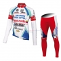 2014 Team Androni Giocattoli manica white Long Sleeve Cycling Jersey And Bib Pants Kit