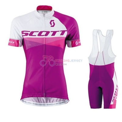 Women Cycling Jersey Kit Scott Short Sleeve 2016 Red White