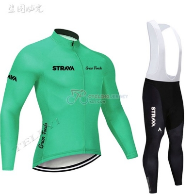 STRAVA Cycling Jersey Kit Long Sleeve 2019 Green