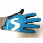 2020 Movistar Long Finger Gloves Blue White