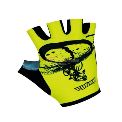 Aogda Short Finger Gloves yellow and black 2017