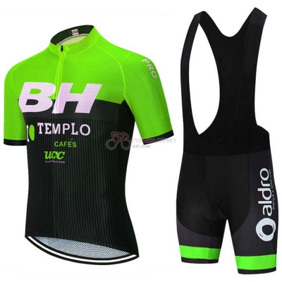 BH Templo Cycling Jersey Kit Short Sleeve 2020 Green White Black