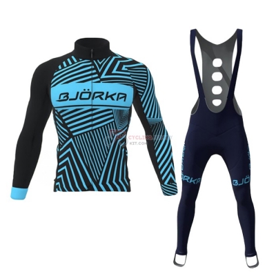 Bjorka Cycling Jersey Kit Long Sleeve 2021 Blue