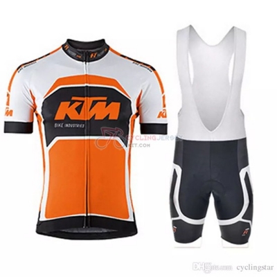Ktm Cycling Jersey Kit Short Sleeve 2018 White Orange