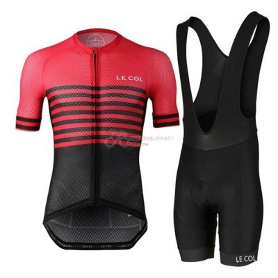 Le Col Cycling Jersey Kit Short Sleeve 2021 Black Red