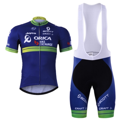ORICA bike Exchange Cycling Jersey Kit Short Sleeve 2017 blue