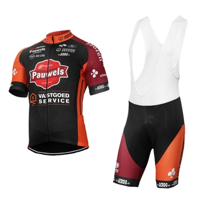 Pauwels Sauzen-Vastgoedservice Cycling Jersey Kit Short Sleeve 2017 black