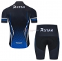 R Star Cycling Jersey Kit Short Sleeve 2021 Black Blue
