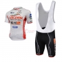 Sangemini Short Sleeve Cycling Jersey and Bib Shorts Kit 2017 white and orange