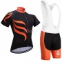 Snovaky Cycling Jersey Kit Short Sleeve 2018 Black and Orange