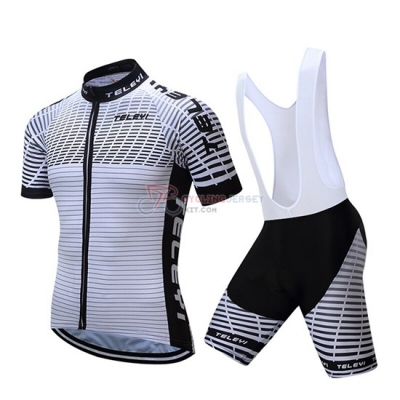 Teleyi Bike Cycling Jersey Kit Short Sleeve 2019 White Black