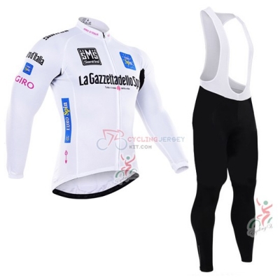 Tour de Italia Cycling Jersey Kit Long Sleeve 2016 White And Blue
