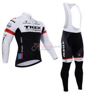 Trek Cycling Jersey Kit Long Sleeve 2015 White And Black