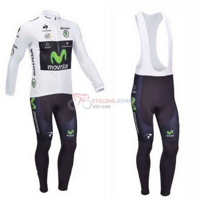 Movistar Cycling Jersey Kit Long Sleeve 2013 White