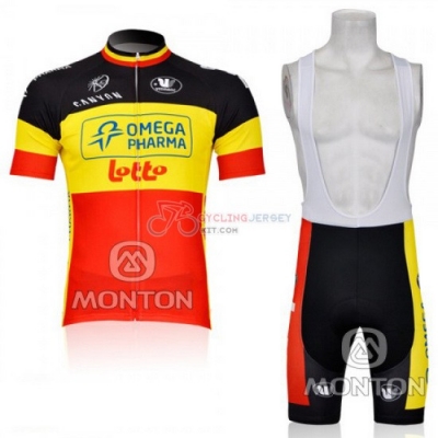 Lotto Cycling Jersey Kit Short Sleeve 2011 Red And Yellow