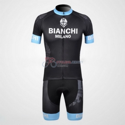 Bianchi Cycling Jersey Kit Short Sleeve 2012 Black And Blue