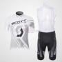 Scott Cycling Jersey Kit Short Sleeve 2012 White And Black