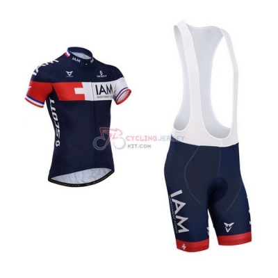 IAM Cycling Jersey Kit Short Sleeve 2015 Blue And Red