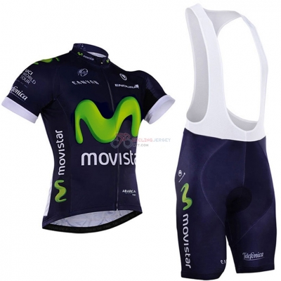 Movistar Cycling Jersey Kit Short Sleeve 2016 Black