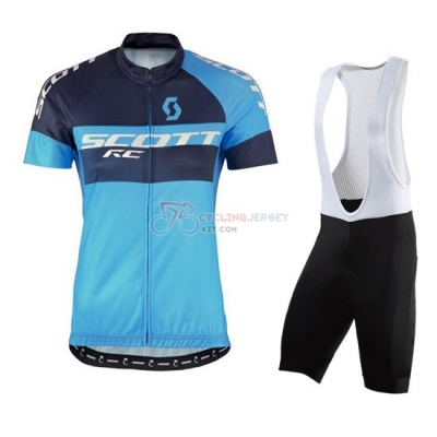 Women Cycling Jersey Kit Scott Short Sleeve 2016 Black And Blue
