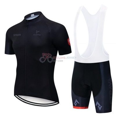 STRAVA Cycling Jersey Kit Short Sleeve 2019 Black