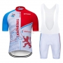 Lussemburgo Cycling Jersey Kit Short Sleeve 2020 Blue White Red