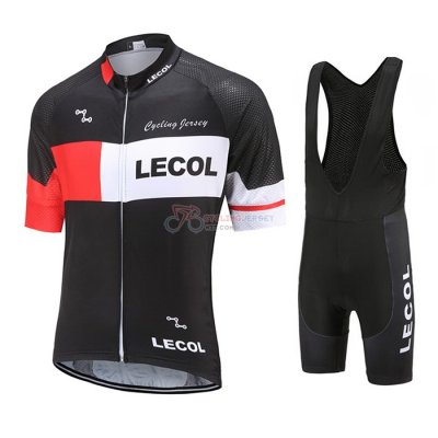 Le Col Cycling Jersey Kit Short Sleeve 2021 Black White Red