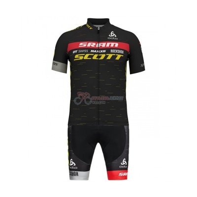 Scott Sram Cycling Jersey Kit Short Sleeve 2020 Black