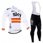 Sky Cycling Jersey Kit Long Sleeve 2016 White And Yellow