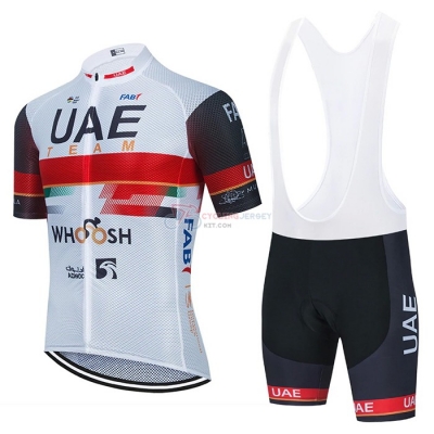 UAE Cycling Jersey Kit Short Sleeve 2021 White