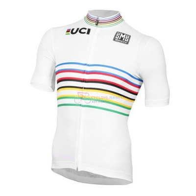 UCI Cycling Jersey Kit Short Sleeve 2020 White Multicoloured