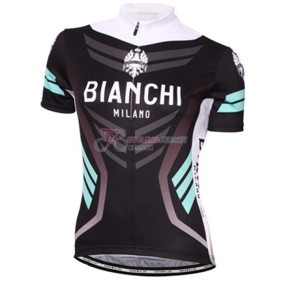 Women Cycling Jersey Kit Bianchi Short Sleeve 2015 Black