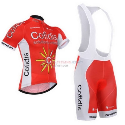Cofidis Cycling Jersey Kit Short Sleeve 2015 Red